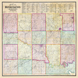 1877 Farm Line Map of Henry County Missouri