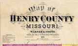 1877 Farm Line Map of Henry County Missouri