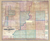 1858 Map of Vigo County Indiana