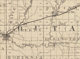 1880 Map of Outagamie County Wisconsin
