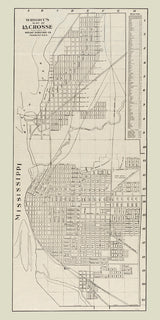 1915 Map of La Crosse Wisconsin