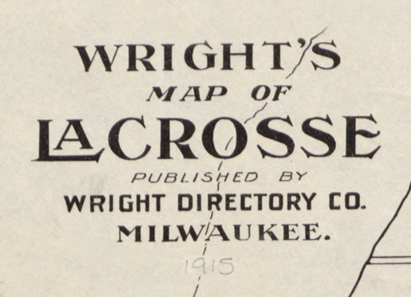 1915 Map of La Crosse Wisconsin