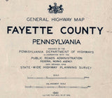 1941 Map of Fayette County Pennsylvania