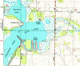 1981 Topo Map of Adamsville Michigan Quad Christiana Lake Chain Lake