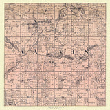 1897 Farm Line Map of Calvin Township Cass County Michigan