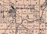 1897 Farm Line Map of Calvin Township Cass County Michigan