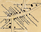 1858 Town Map of Brooklyn Susquehanna County Pennsylvania
