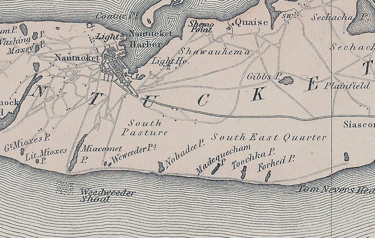 1870 Map of Barnstable County Massachusetts Nantucket Marthas Vineyard