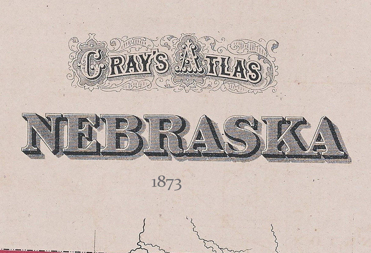 1873 Map of Nebraska