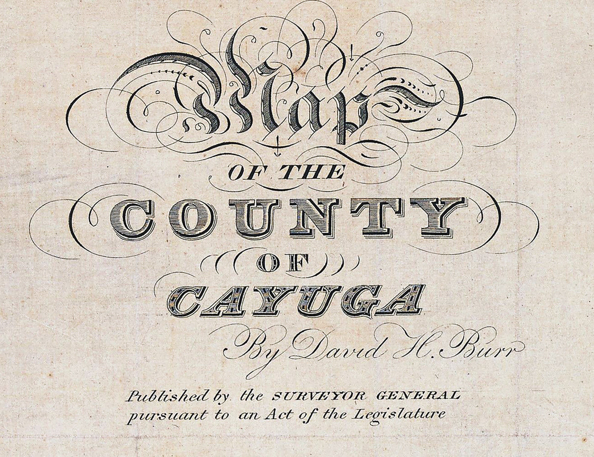 1829 Map of Cayuga County New York