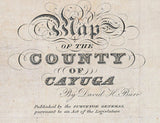 1829 Map of Cayuga County New York