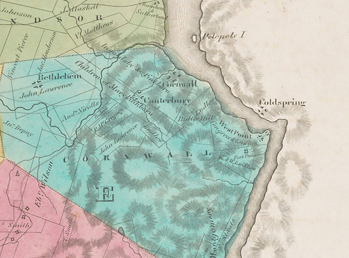 1829 Map of Orange and Rockland County New York