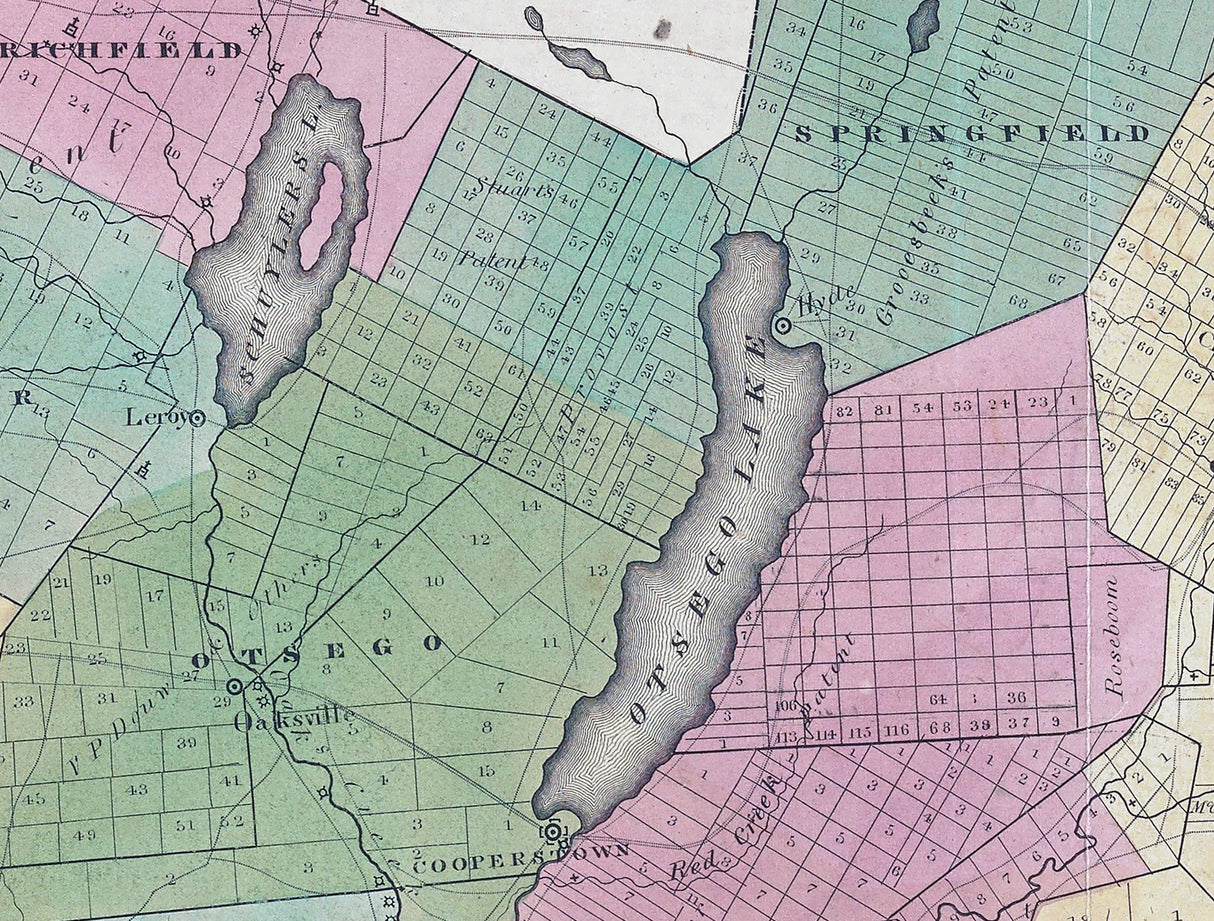 1829 Map of Otsego County New York