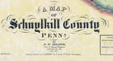1855 Map of Schuylkill County Pennsylvania