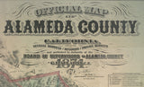 1874 Map of Alameda County California