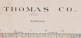 1883 Map of Thomas County Kansas