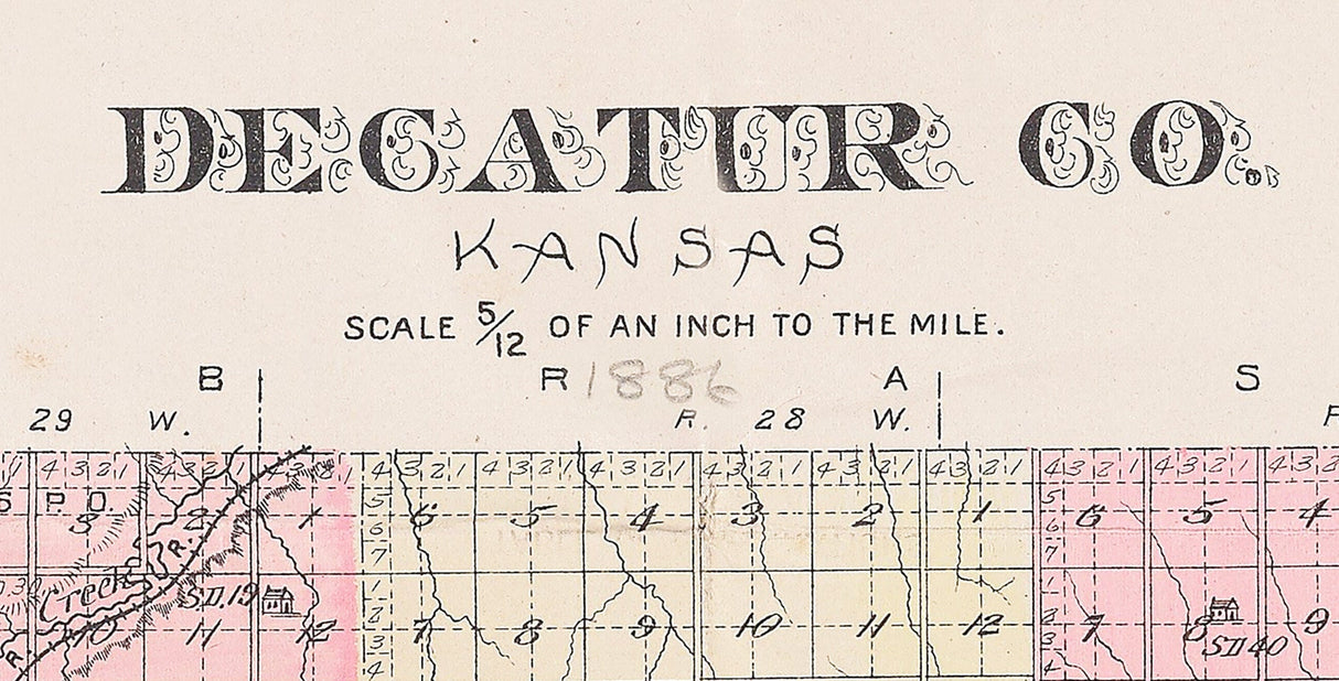 1886 Map of Decatur County Kansas