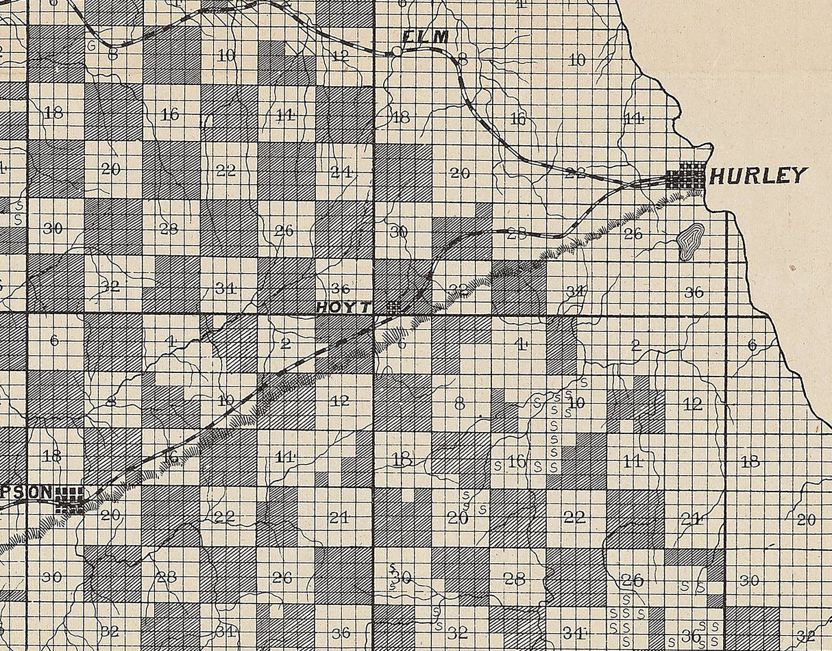 1887 Map of Ashland County Wisconsin