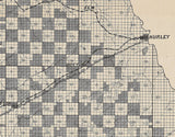 1887 Map of Ashland County Wisconsin