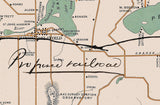 1888 Map of The Lakes of Oconomowoc and Waukesha County Wisconsin