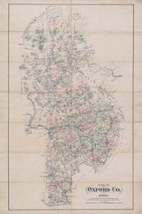 1890 Map of Oxford County Maine