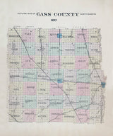 1893 Map of Cass County North Dakota