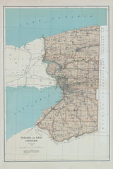 1895 Map of Niagara and Erie County New York