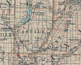 1895 Map of Wyoming and Livingston County New York