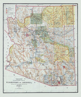 1901 Map of Arizona Territory