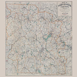 1904 Map of Worcester County Massachusetts