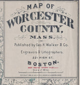1904 Map of Worcester County Massachusetts