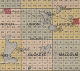 1910 Map of Kidder County North Dakota