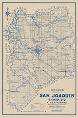 1913 Map of San Joaquin County California