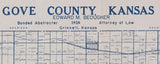 1920 Map of Grove County Kansas Oil and Gas Wells