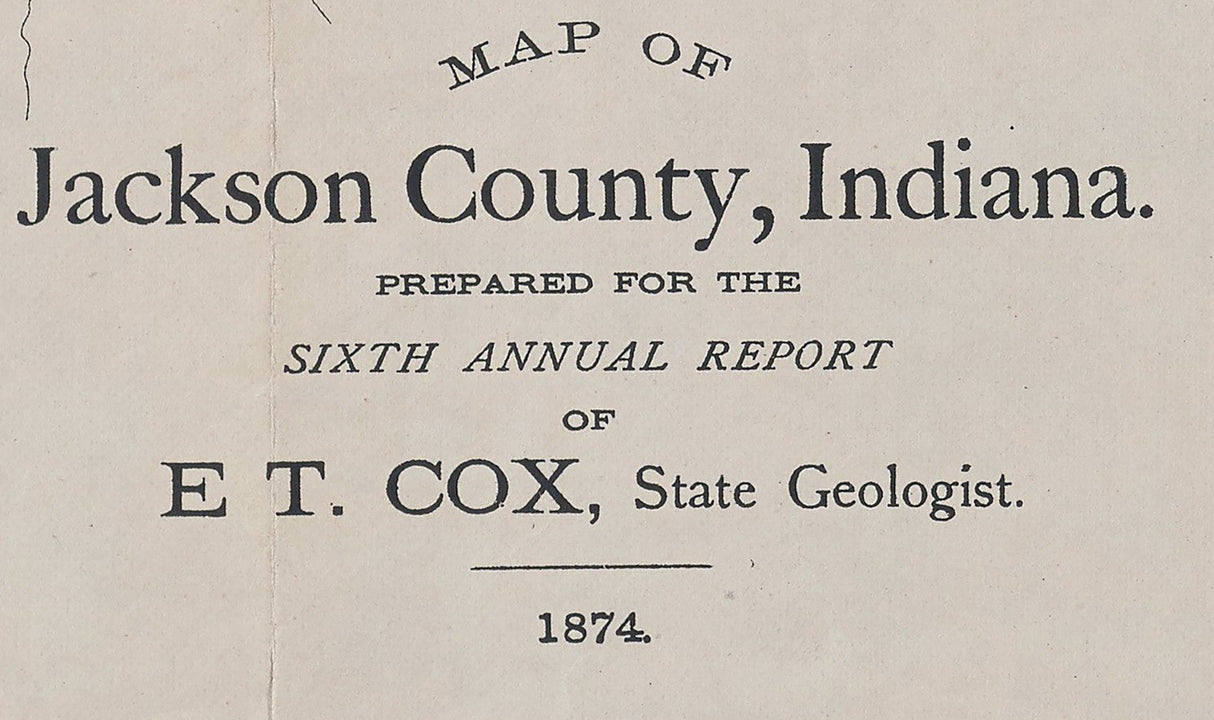 1874 Map of Jackson County Indiana