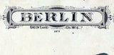 1875 Map of Berlin Township Green Lake County Wisconsin