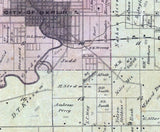 1875 Map of Berlin Township Green Lake County Wisconsin
