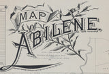 1885 Town Map of Abilene Texas