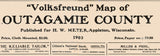 1903 Farm Line Map of Outagamie County Wisconsin