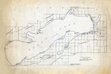 1913 Map of Green Lake Wisconsin Indian Mounds