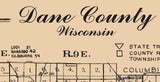 1922 Map of Dane County Wisconsin