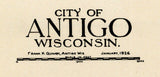 1926 City Map of Antigo Wisconsin