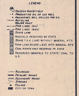 1936 Map of Campbell County Wyoming Oil and Gas Well Locations