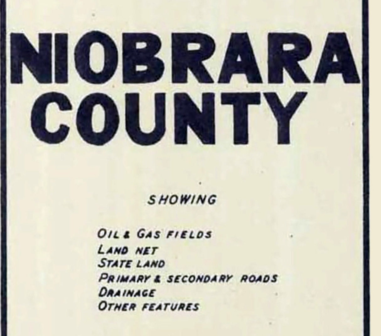 1936 Map of Niobrara County Wyoming Oil and Gas Well Locations