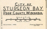 1943 City Map of Sturgeon Bay Door County Wisconsin