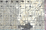 1861 Farm Line Map of Green County Wisconsin