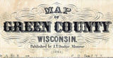 1861 Farm Line Map of Green County Wisconsin