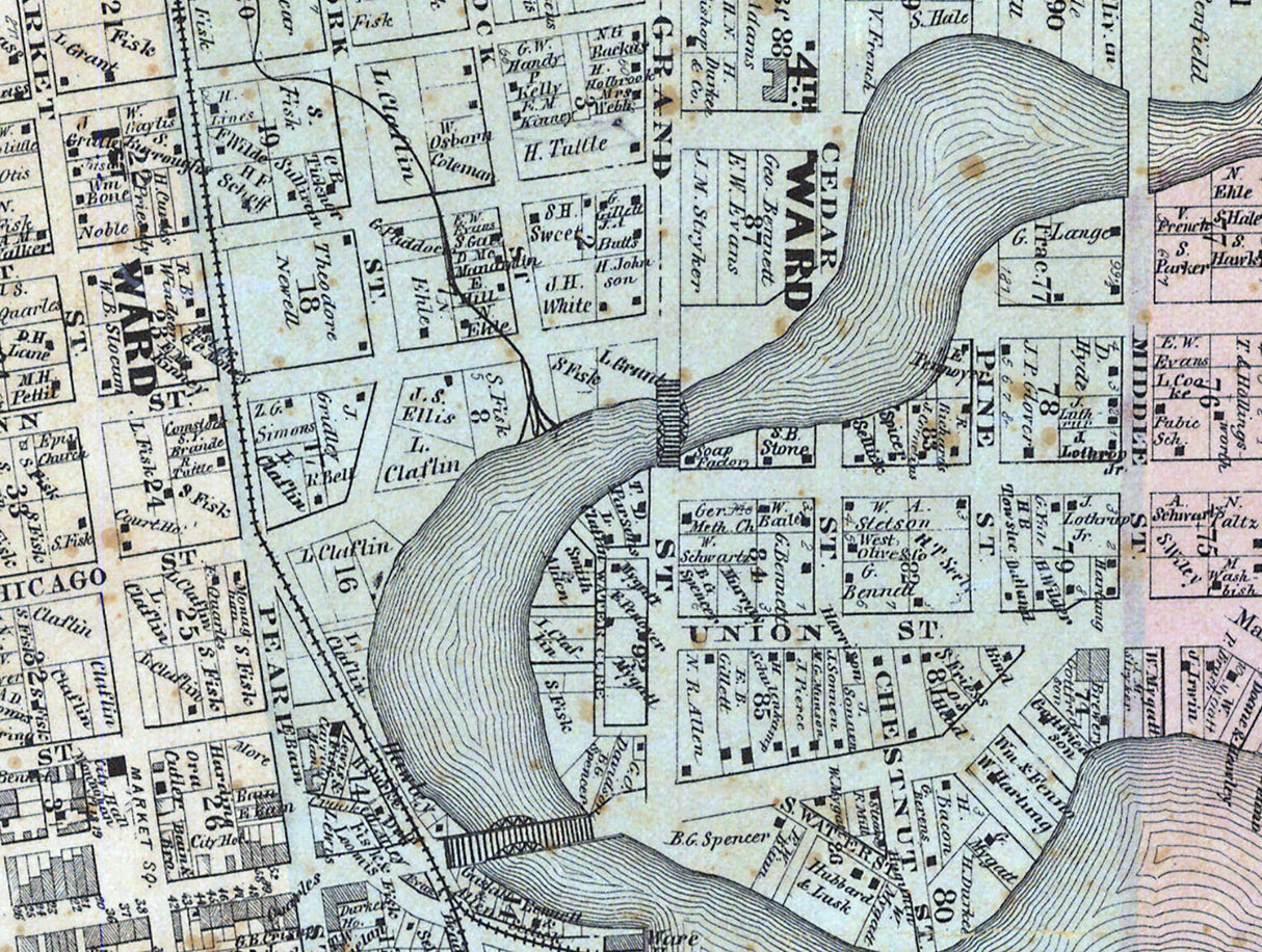 1861 Map of Kenosha Wisconsin