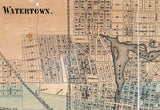 1862 Farm Line Map of Jefferson County Wisconsin