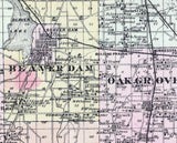 1896 Map of Dodge County Wisconsin